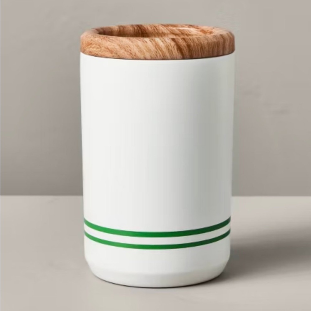 Hearth & Hand White and Green Bottle Cooler - Picture 3 of 4